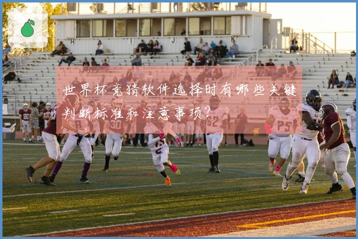 世界杯竞猜软件选择时有哪些关键判断标准和注意事项？